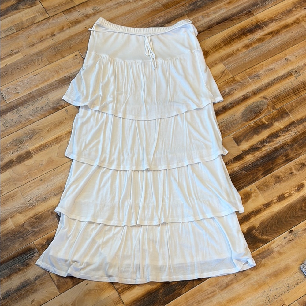 Ella Moss White Tiered Skirt size medium